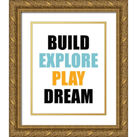 Build 2 Gold Ornate Wood Framed Art Print with Double Matting by Allen, Kimberly