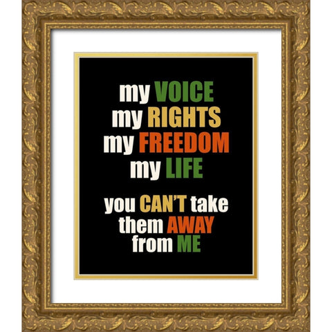 My Voice Gold Ornate Wood Framed Art Print with Double Matting by Allen, Kimberly