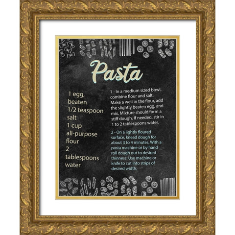 Pasta Gold Ornate Wood Framed Art Print with Double Matting by Allen, Kimberly