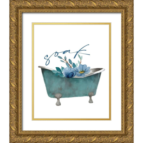 French Blue 4 Gold Ornate Wood Framed Art Print with Double Matting by Allen, Kimberly