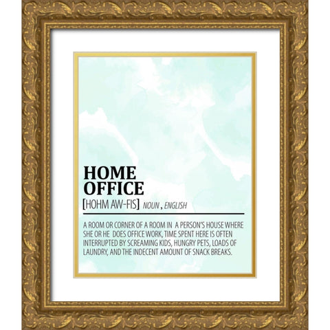 Home Office Gold Ornate Wood Framed Art Print with Double Matting by Allen, Kimberly