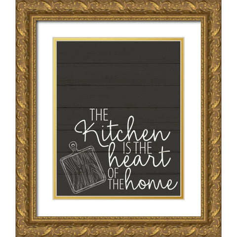 Heart of the Home Gold Ornate Wood Framed Art Print with Double Matting by Allen, Kimberly