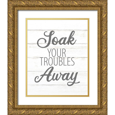 Soak Gold Ornate Wood Framed Art Print with Double Matting by Allen, Kimberly