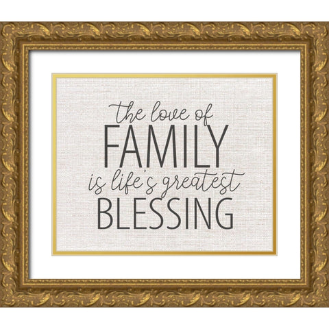 The Love Gold Ornate Wood Framed Art Print with Double Matting by Allen, Kimberly