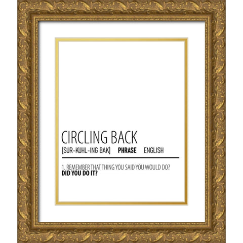 Circling Back Gold Ornate Wood Framed Art Print with Double Matting by Allen, Kimberly