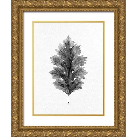Acanthus Leaf 1 Gold Ornate Wood Framed Art Print with Double Matting by Allen, Kimberly