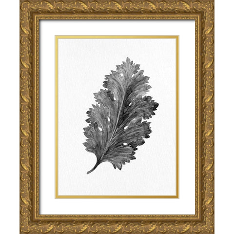 Acanthus Leaf 2 Gold Ornate Wood Framed Art Print with Double Matting by Allen, Kimberly