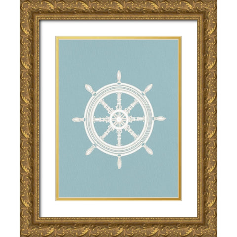 Anchors Away 2 v2 Gold Ornate Wood Framed Art Print with Double Matting by Allen, Kimberly