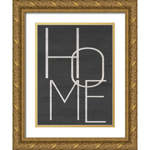 Home Gold Ornate Wood Framed Art Print with Double Matting by Allen, Kimberly