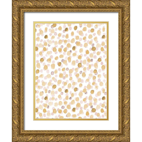 Dots 2 Gold Ornate Wood Framed Art Print with Double Matting by Allen, Kimberly