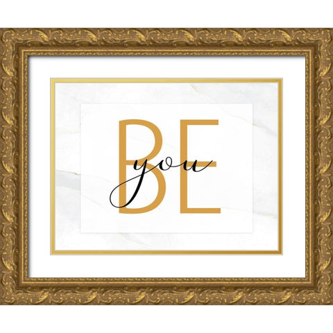 Be 1 Gold Ornate Wood Framed Art Print with Double Matting by Allen, Kimberly