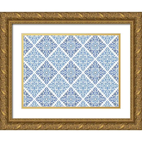 Lemon Tile 13 Gold Ornate Wood Framed Art Print with Double Matting by Allen, Kimberly