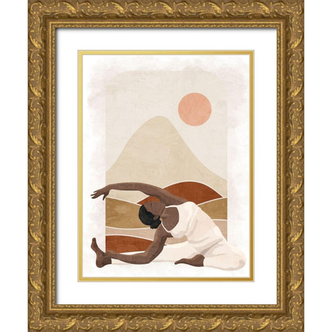 Pose 1 Gold Ornate Wood Framed Art Print with Double Matting by Allen, Kimberly