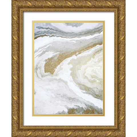 Clouds of Gold 1 Gold Ornate Wood Framed Art Print with Double Matting by Allen, Kimberly
