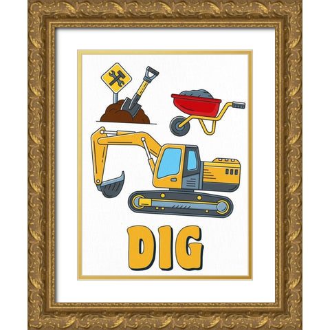 Build 3 Gold Ornate Wood Framed Art Print with Double Matting by Allen, Kimberly