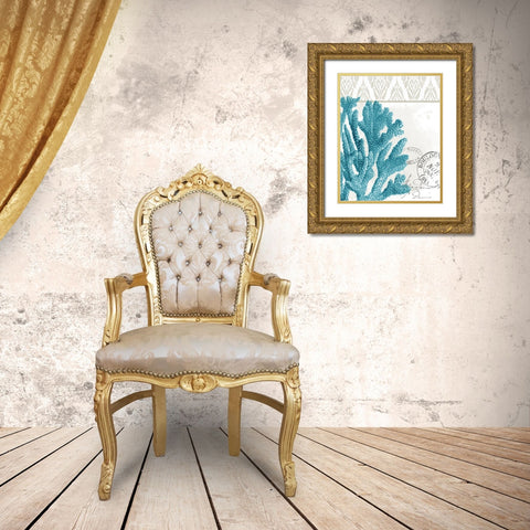 By the Sea 2 Gold Ornate Wood Framed Art Print with Double Matting by Allen, Kimberly