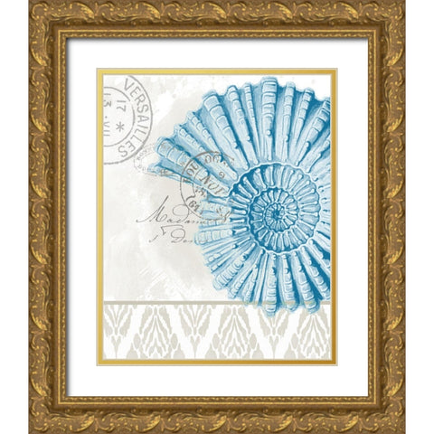 By the Sea 3 Gold Ornate Wood Framed Art Print with Double Matting by Allen, Kimberly