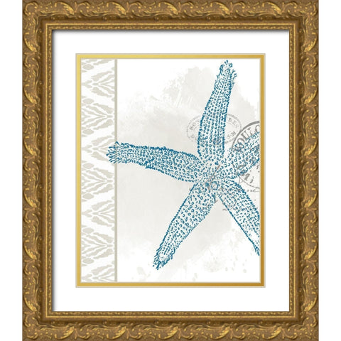 By the Sea 5 Gold Ornate Wood Framed Art Print with Double Matting by Allen, Kimberly