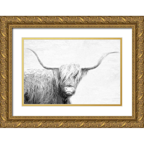 Highland Gold Ornate Wood Framed Art Print with Double Matting by Allen, Kimberly
