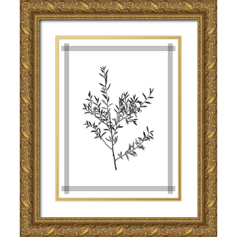 Pressed 3 Gold Ornate Wood Framed Art Print with Double Matting by Allen, Kimberly