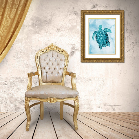 Bright Sea 2 Gold Ornate Wood Framed Art Print with Double Matting by Allen, Kimberly