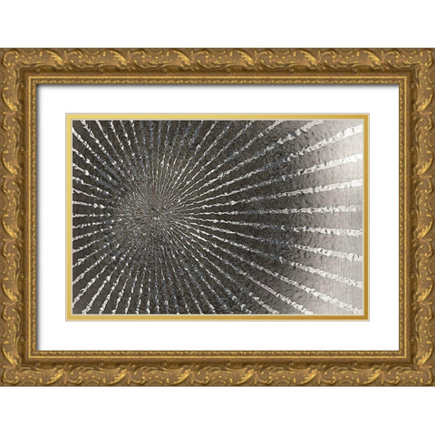 Burst of Black Gold Ornate Wood Framed Art Print with Double Matting by Allen, Kimberly
