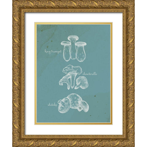 Mushroom Type 1 Gold Ornate Wood Framed Art Print with Double Matting by Allen, Kimberly