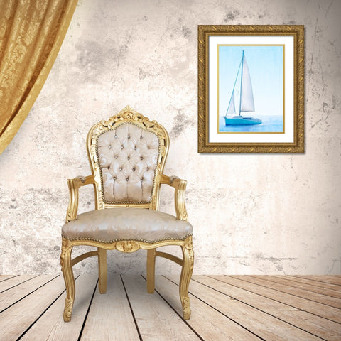 Morning Sail Gold Ornate Wood Framed Art Print with Double Matting by Allen, Kimberly