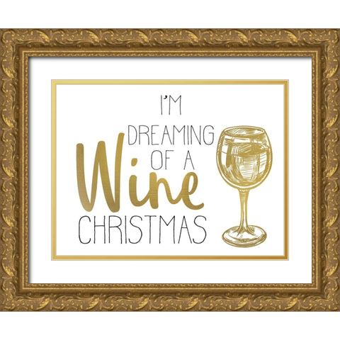 Cheer 3 Gold Ornate Wood Framed Art Print with Double Matting by Allen, Kimberly