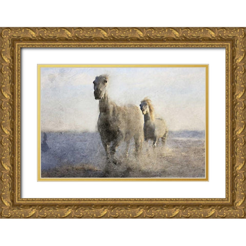 Running Free Gold Ornate Wood Framed Art Print with Double Matting by Allen, Kimberly