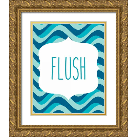 Ocean Waves 2 Gold Ornate Wood Framed Art Print with Double Matting by Allen, Kimberly