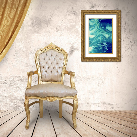 Cosmic A Gold Ornate Wood Framed Art Print with Double Matting by Allen, Kimberly