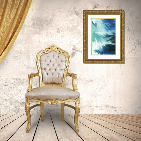Blue Mood Gold Ornate Wood Framed Art Print with Double Matting by Allen, Kimberly