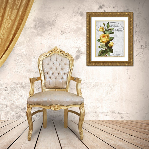 Country Floral 2 Gold Ornate Wood Framed Art Print with Double Matting by Allen, Kimberly