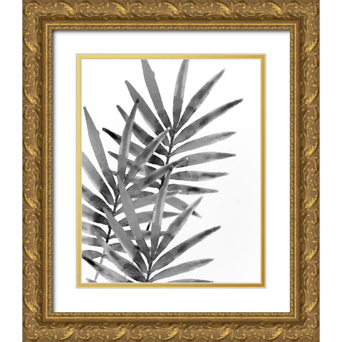 Ferns By Night 1 Gold Ornate Wood Framed Art Print with Double Matting by Kimberly, Allen