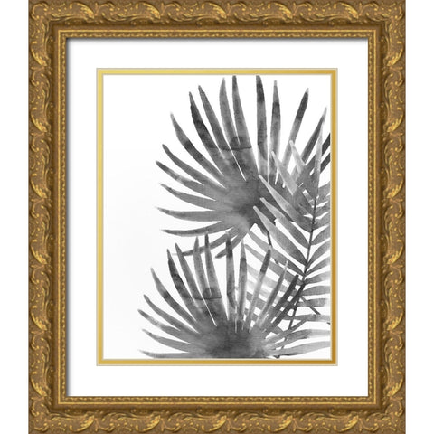 Ferns By Night 2 Gold Ornate Wood Framed Art Print with Double Matting by Kimberly, Allen