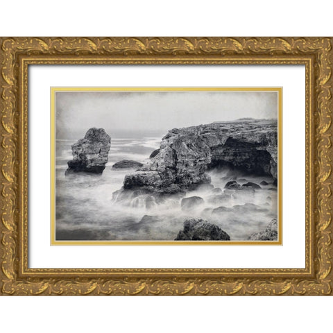 Crashing Gold Ornate Wood Framed Art Print with Double Matting by Kimberly, Allen