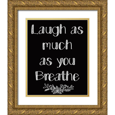 As Much 1 Gold Ornate Wood Framed Art Print with Double Matting by Kimberly, Allen