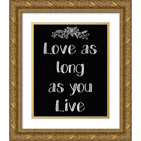 As Much 2 Gold Ornate Wood Framed Art Print with Double Matting by Kimberly, Allen