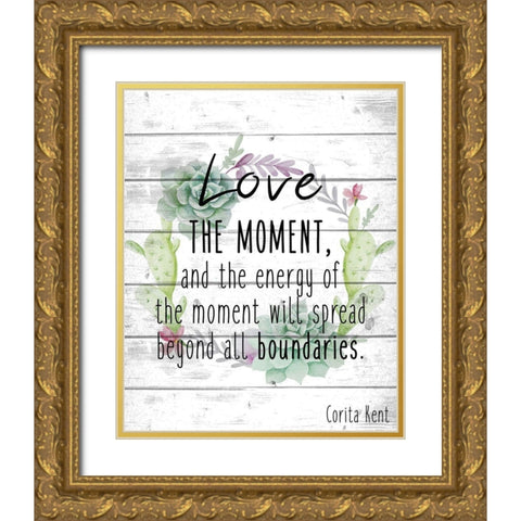 Small Things B Gold Ornate Wood Framed Art Print with Double Matting by Kimberly, Allen
