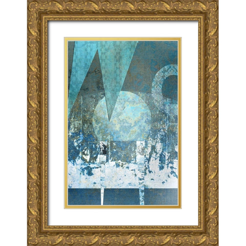Abstract No. 7 Gold Ornate Wood Framed Art Print with Double Matting by Allen, Kimberly