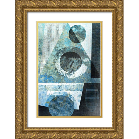 Abstract No. 10 Gold Ornate Wood Framed Art Print with Double Matting by Allen, Kimberly