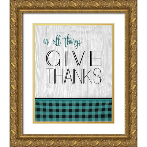 In All Things Gold Ornate Wood Framed Art Print with Double Matting by Kimberly, Allen