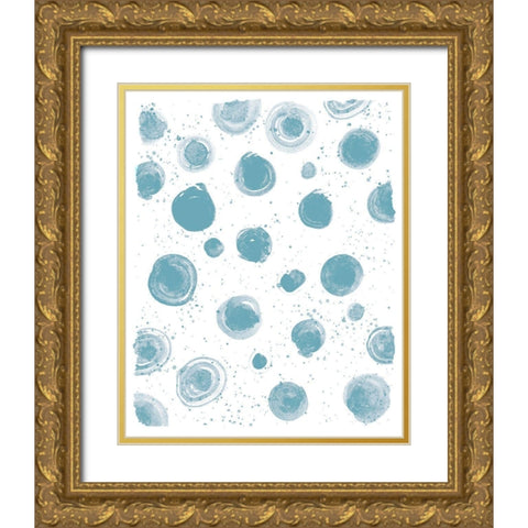 Seaside Pattern 1 Gold Ornate Wood Framed Art Print with Double Matting by Kimberly, Allen