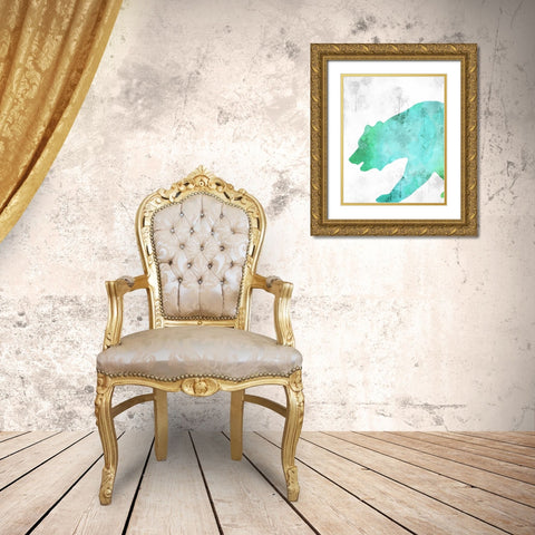 Watercolor Silhouette 6 Gold Ornate Wood Framed Art Print with Double Matting by Kimberly, Allen
