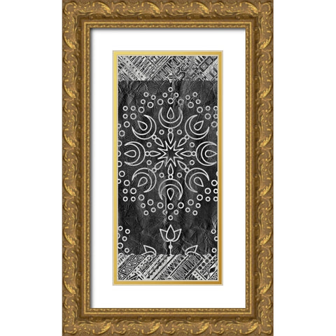 Patterned C Gold Ornate Wood Framed Art Print with Double Matting by Kimberly, Allen