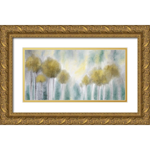 Yellow Grove Gold Ornate Wood Framed Art Print with Double Matting by Kimberly, Allen