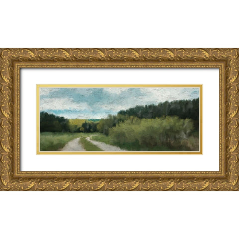 Morning Walk Gold Ornate Wood Framed Art Print with Double Matting by Kimberly, Allen
