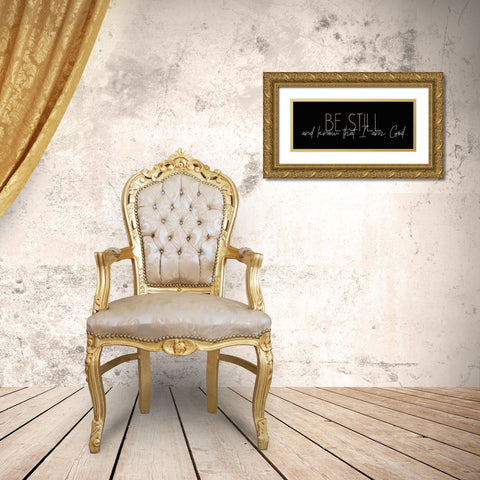 Be Still 1 Gold Ornate Wood Framed Art Print with Double Matting by Kimberly, Allen