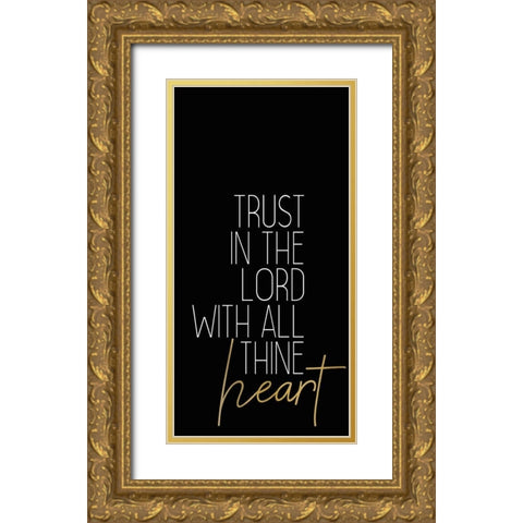 Be Still 3 Gold Ornate Wood Framed Art Print with Double Matting by Kimberly, Allen
